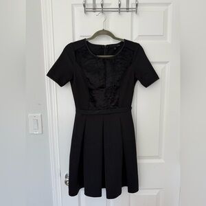 Elie Tahari for DesigNation Mixed-Media Fit & Flare Dress